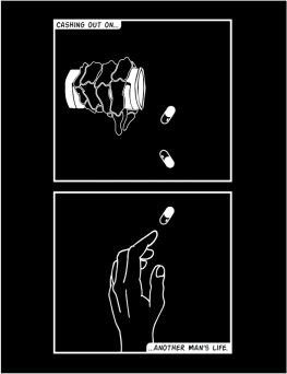 Illustration of pills being poured into a hand