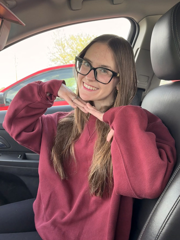 Claire-Simpson posing for picture