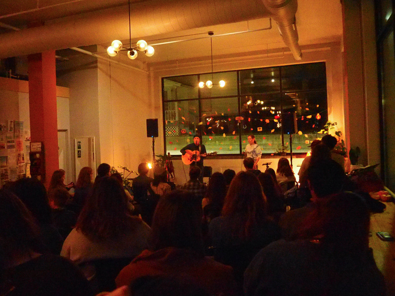 A full audience enjoying the River Glen performance.