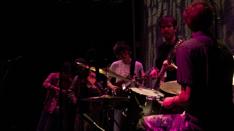 band performing on stage