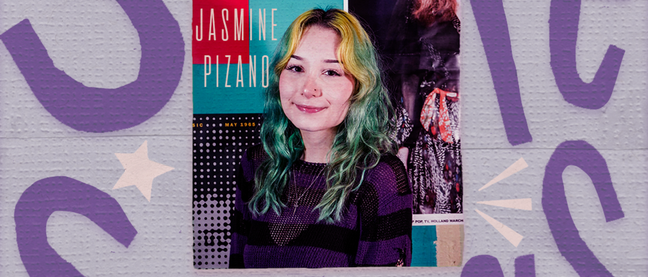 Jasmine Pizano Scope Selects light/dark purple background