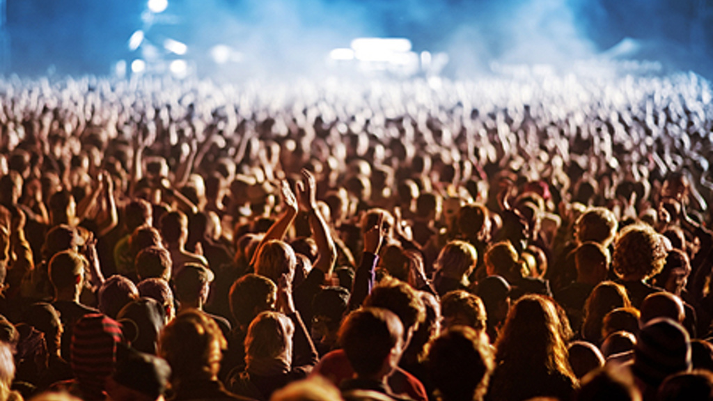 A crowd at a concert